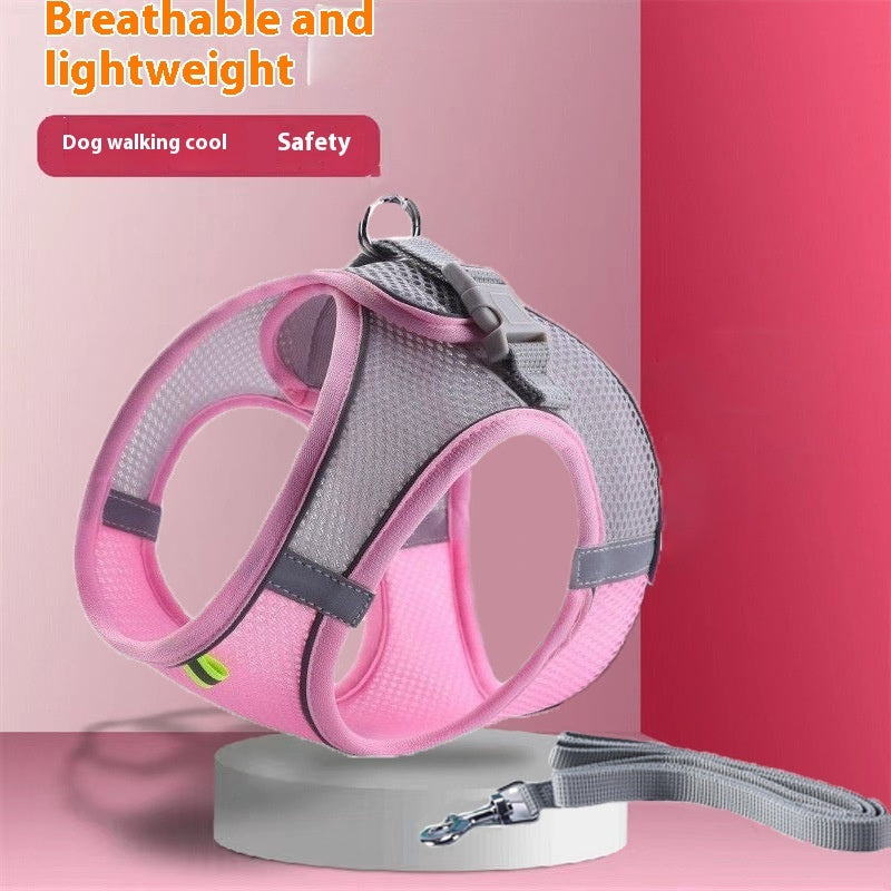 Breathable Mesh Reflective Pet Harness Adjustable Universal Cat Dog Set