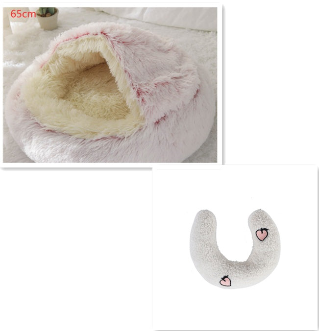 2 In 1 Plush Winter Pet Bed Warm Cozy