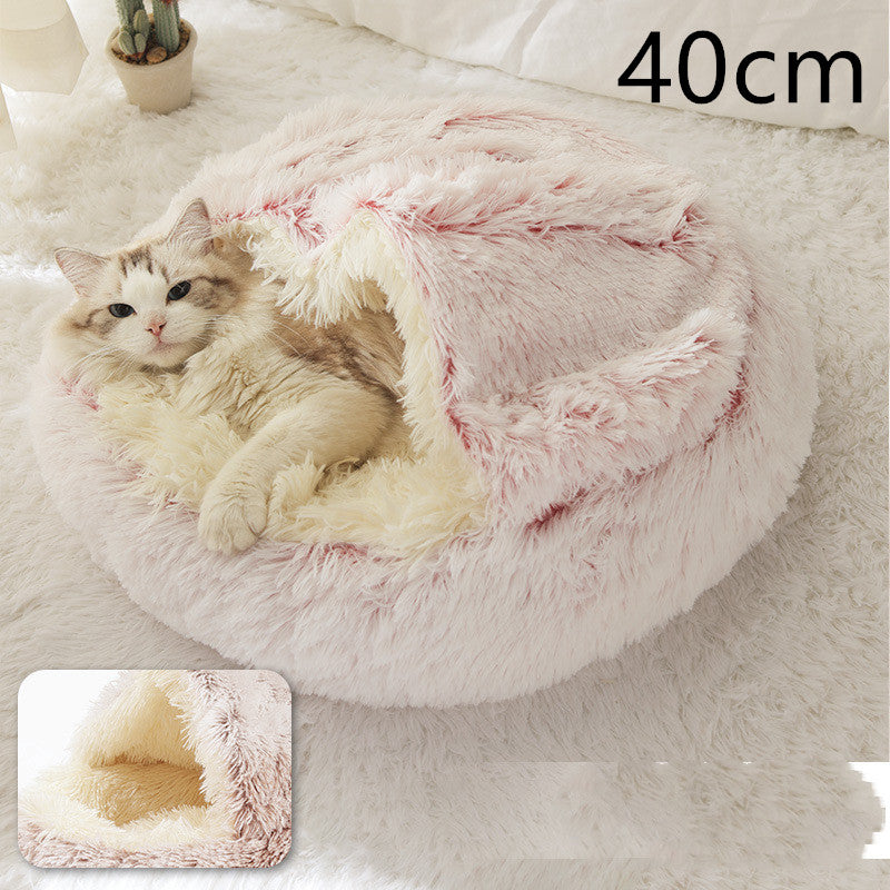 2 In 1 Plush Winter Pet Bed Warm Cozy
