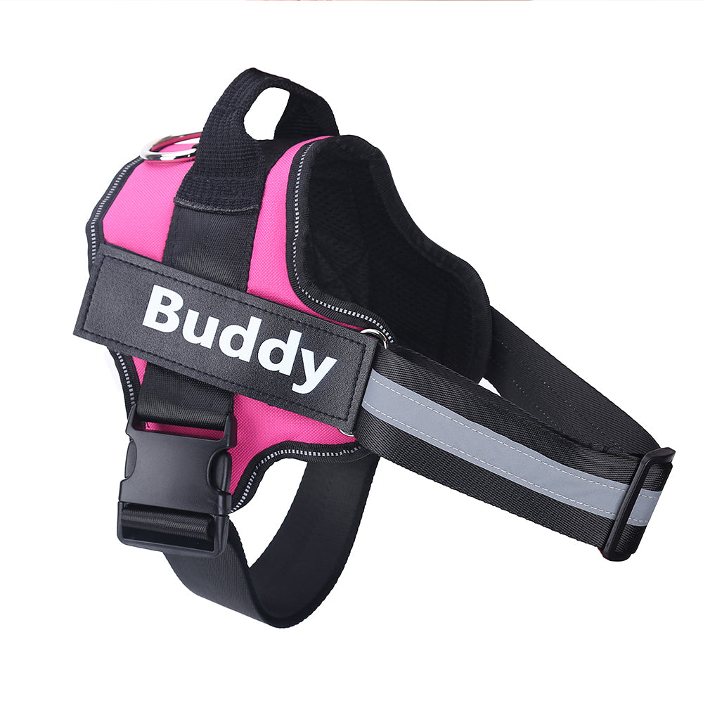 Personalized No-Pull Reflective Dog Harness Breathable Adjustable Pet Vest