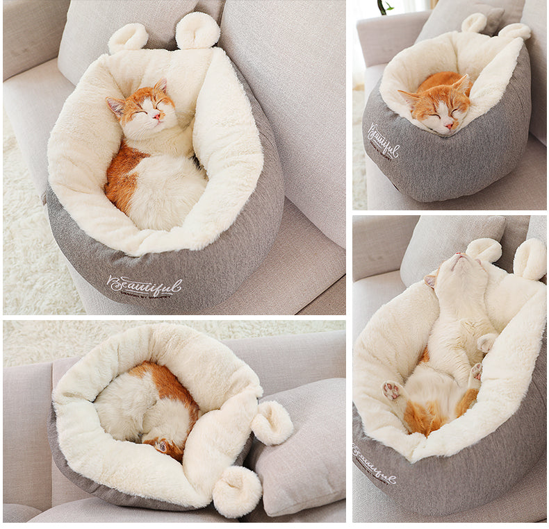 Warm Plush Dog Sleeping Bag Bed Cozy Puppy Kennel