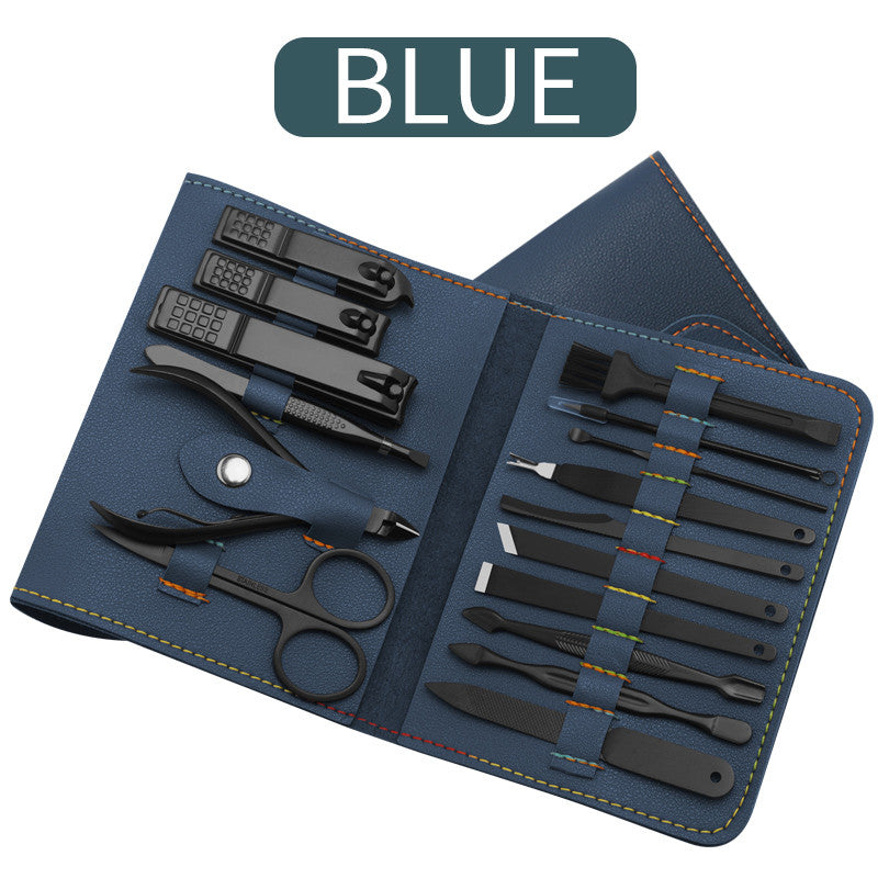 16-Piece Professional Stainless Steel Manicure Pedicure Grooming Tool Set