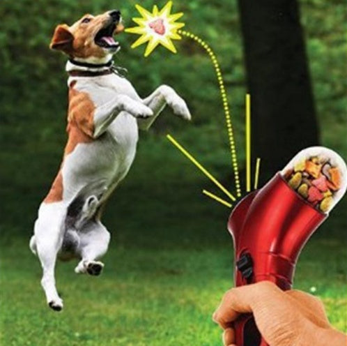 Interactive Pet Treat Launcher Hands-Free Training Reward Toy