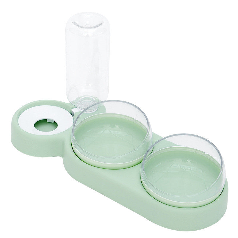 Automatic Pet Bowl With Water Dispenser Dry Wet Separation