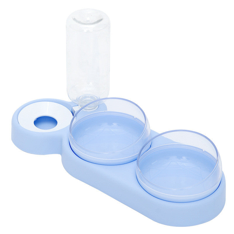Automatic Pet Bowl With Water Dispenser Dry Wet Separation