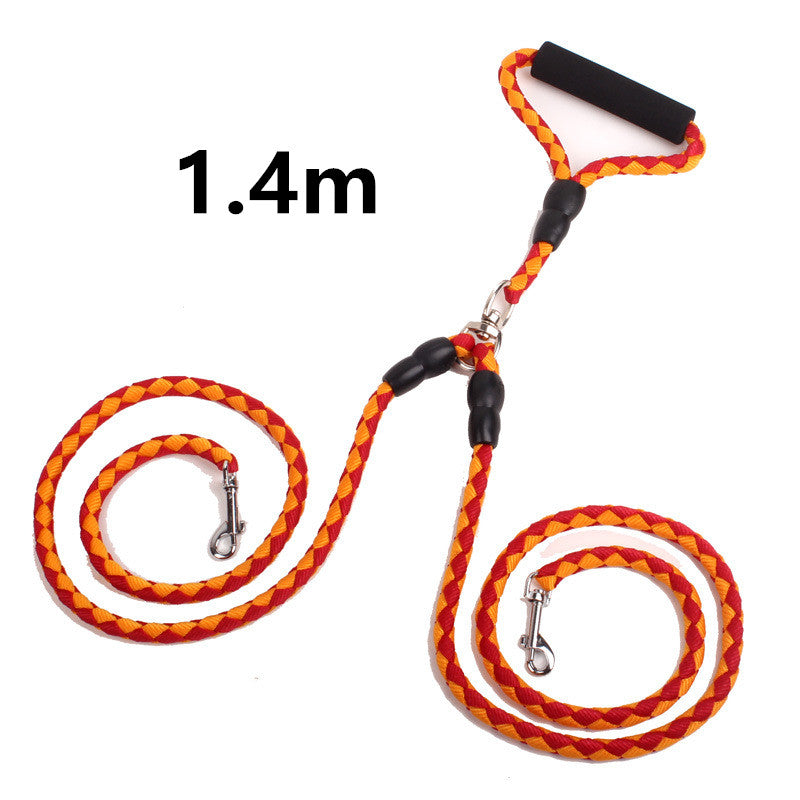 Heavy Duty Double-Ended Mountain Rope Dog Leash Reflective