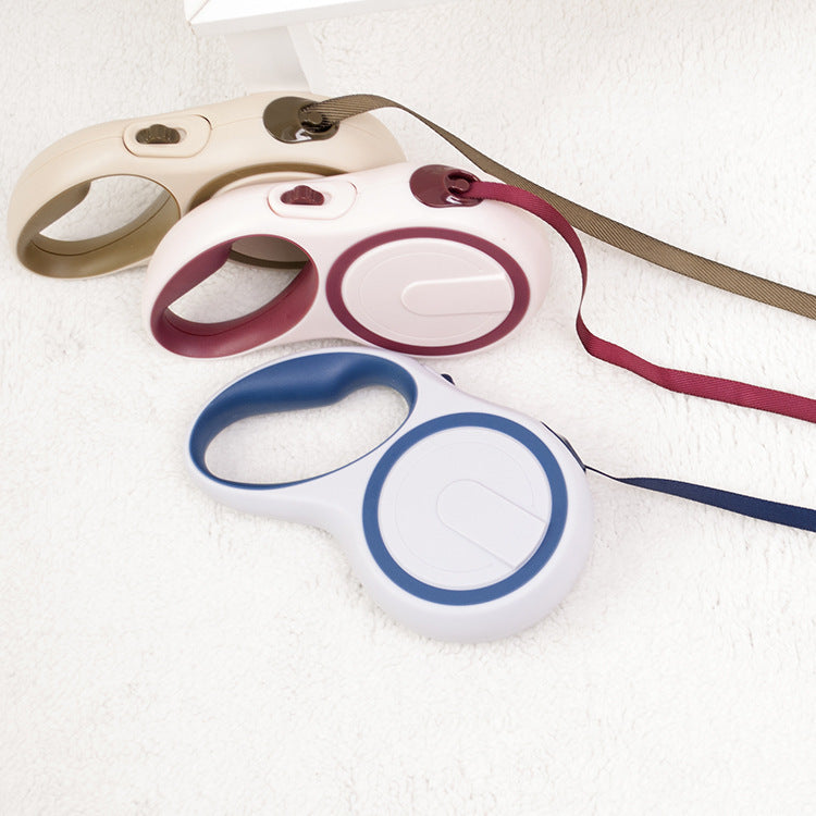 Telescopic ABS Retractable Dog Leash 3M 5M Dual-Color Safety