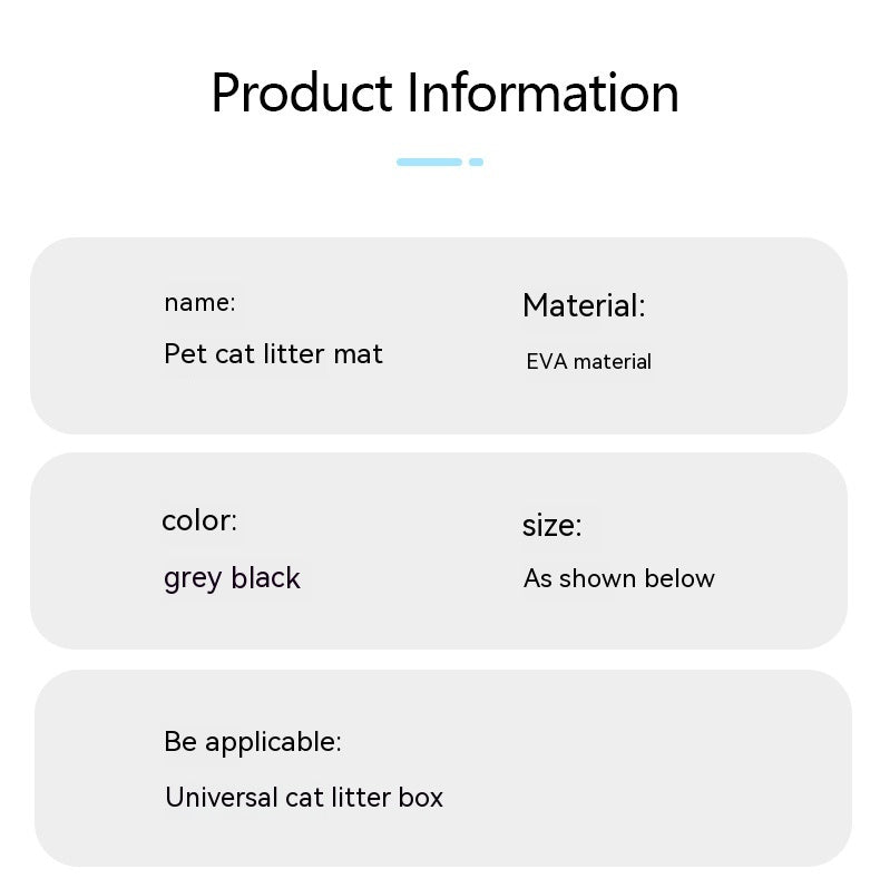 EVA Double-Layer Cat Litter Mat Anti-Track Multiple Sizes