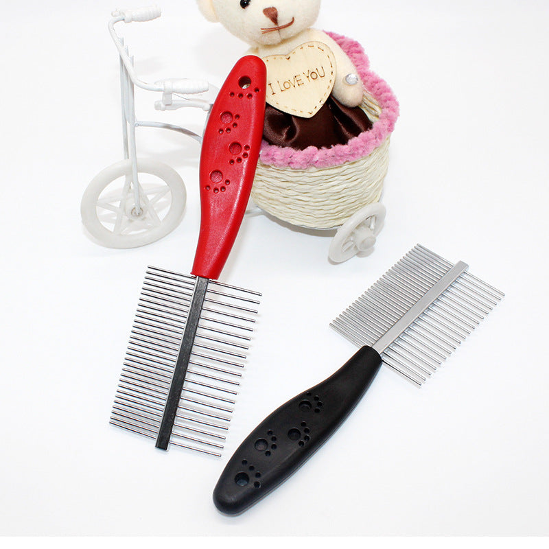 Double Row Pet Grooming Comb For Shedding Detangling Comfort