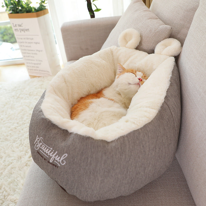 Warm Plush Dog Sleeping Bag Bed Cozy Puppy Kennel