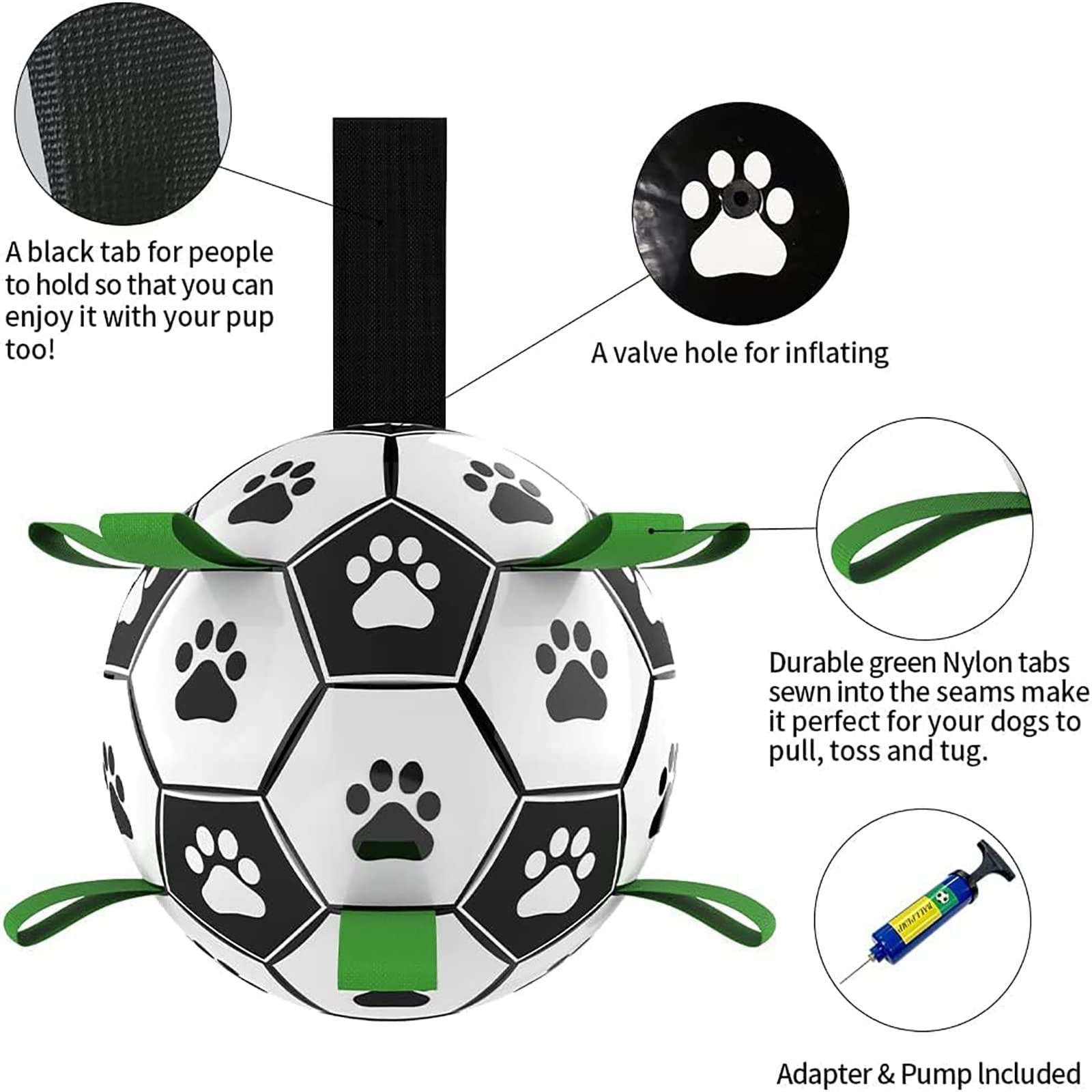 Interactive Dog Football Soccer Ball Training Toy for Active Dogs