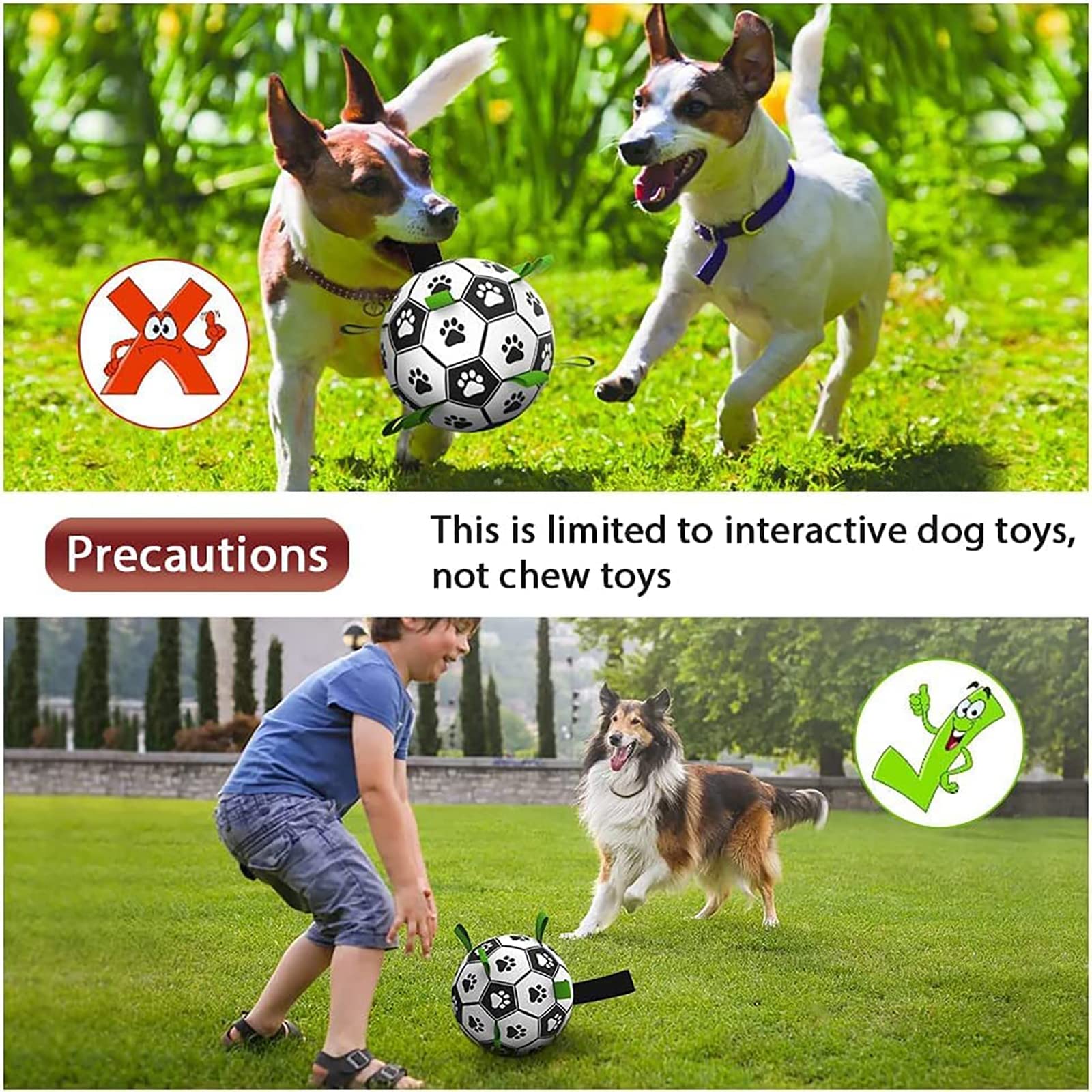 Interactive Dog Football Soccer Ball Training Toy for Active Dogs