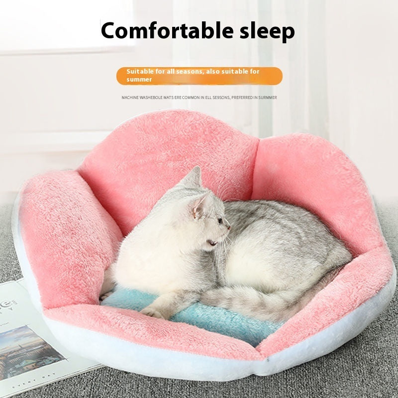 Internet Celebrity Paw-Shaped Pet Nest Universal Four Seasons Bed