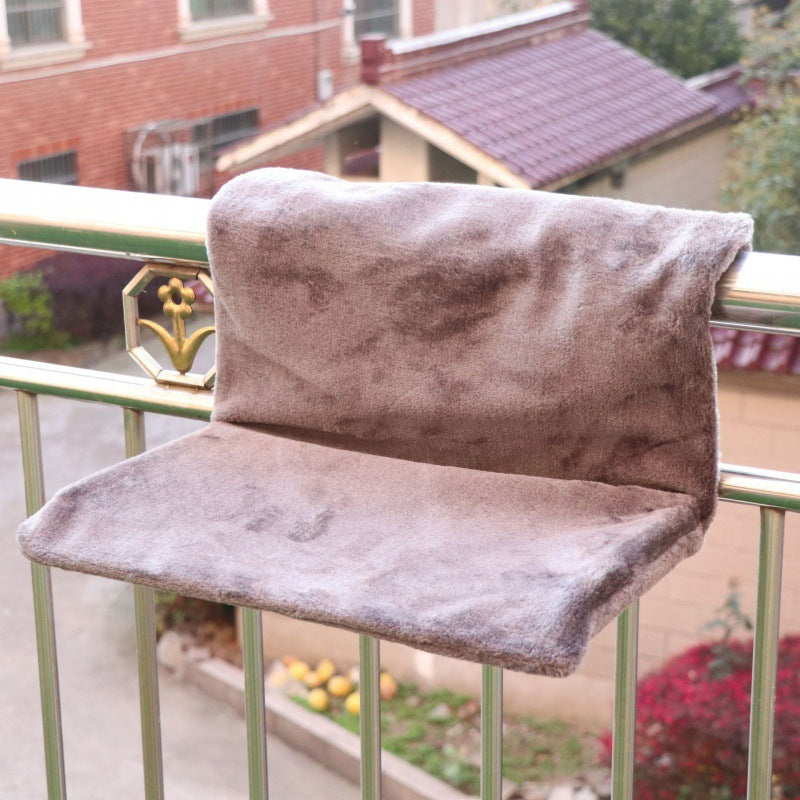 Portable Solid Steel Frame Cat Nest Plush Washable Cozy Bed