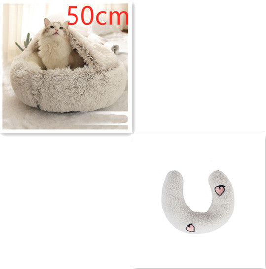 2 In 1 Plush Winter Pet Bed Warm Cozy