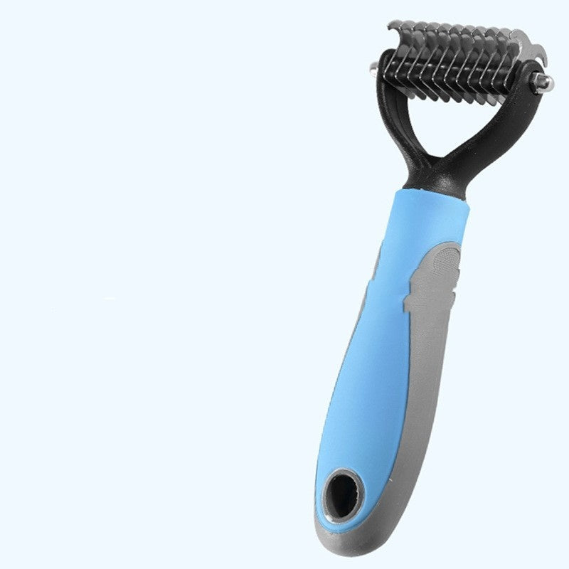 Double-Sided Pet Fur Knot Cutter Grooming Comb For Dogs Cats