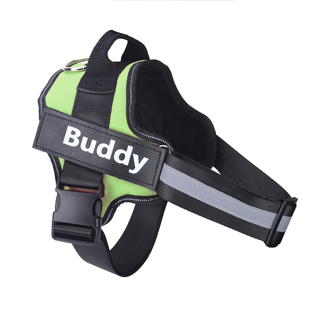 Personalized No-Pull Reflective Dog Harness Breathable Adjustable Pet Vest