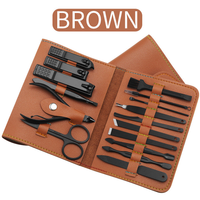 16-Piece Professional Stainless Steel Manicure Pedicure Grooming Tool Set