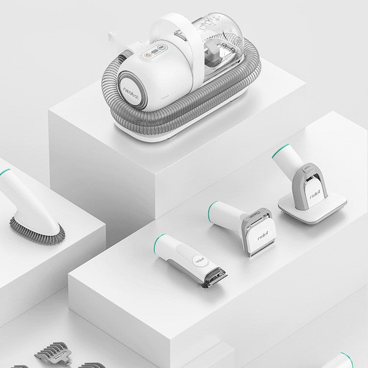 All-In-One Pet Grooming Device with Vacuum Comb and Clippers