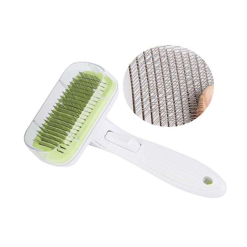 Automatic Pet Deshedding Brush — Easy Hair Removal Grooming Comb