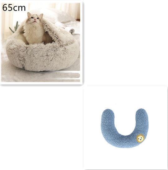 2 In 1 Plush Winter Pet Bed Warm Cozy
