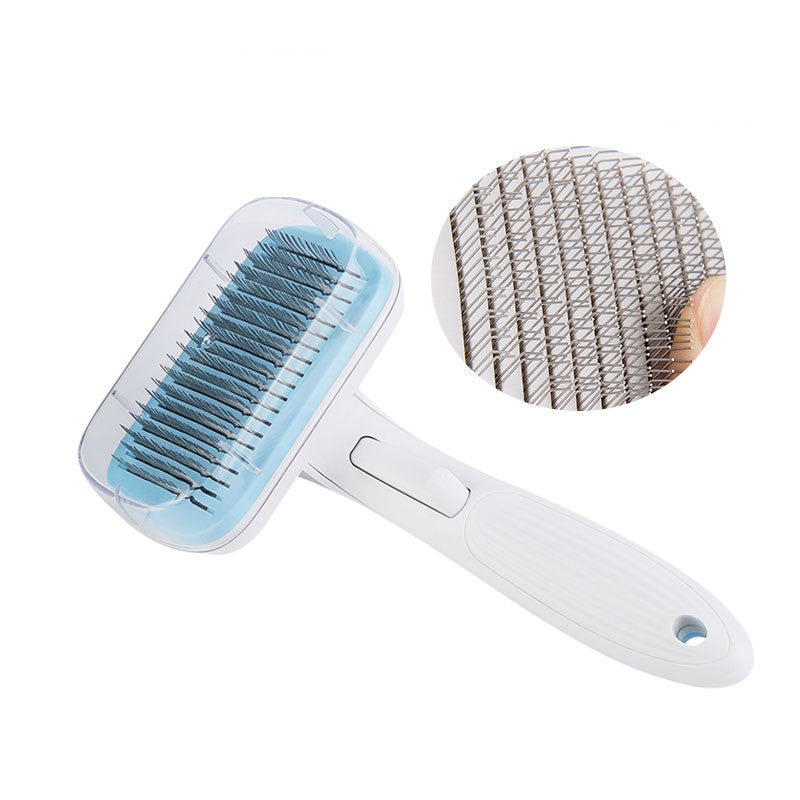 Automatic Pet Deshedding Brush — Easy Hair Removal Grooming Comb