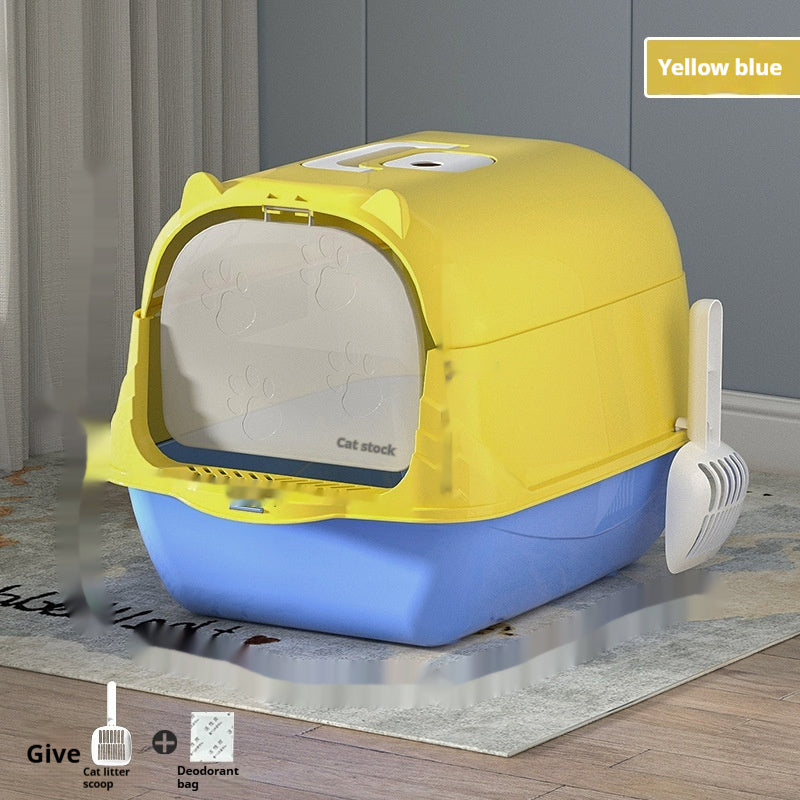 Oversized Enclosed PP Cat Litter Box Large Anti-Odor Privacy