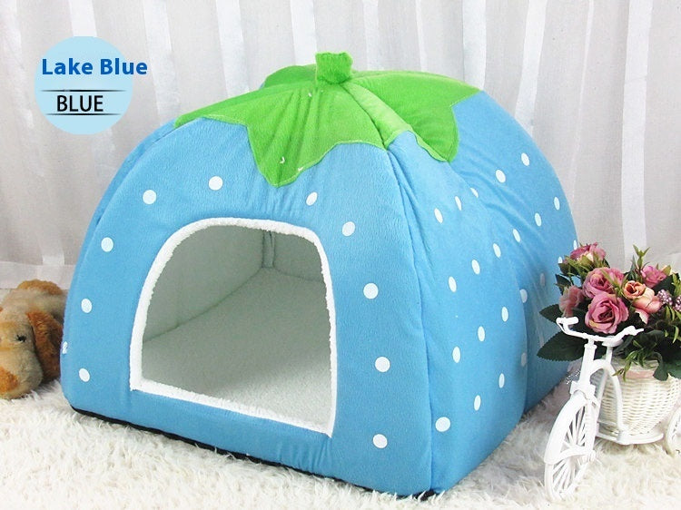 Luxury Soft Pet House Hand-Stitched Cotton Indoor Dog Cat Bed