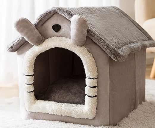 Self Warming Enclosed Pet Bed Cozy Winter Nest