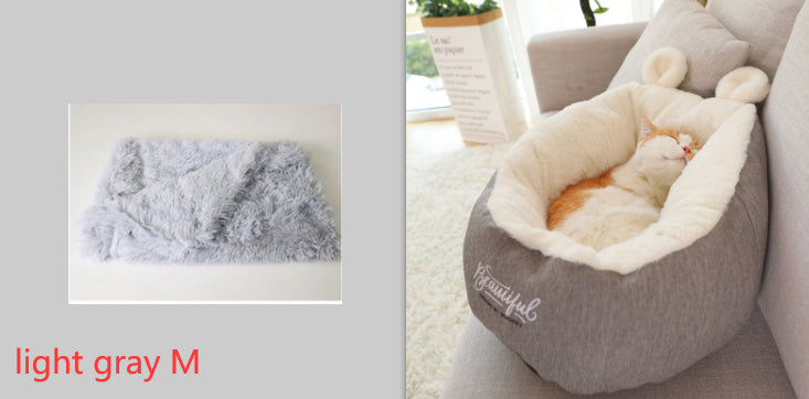 Warm Plush Dog Sleeping Bag Bed Cozy Puppy Kennel