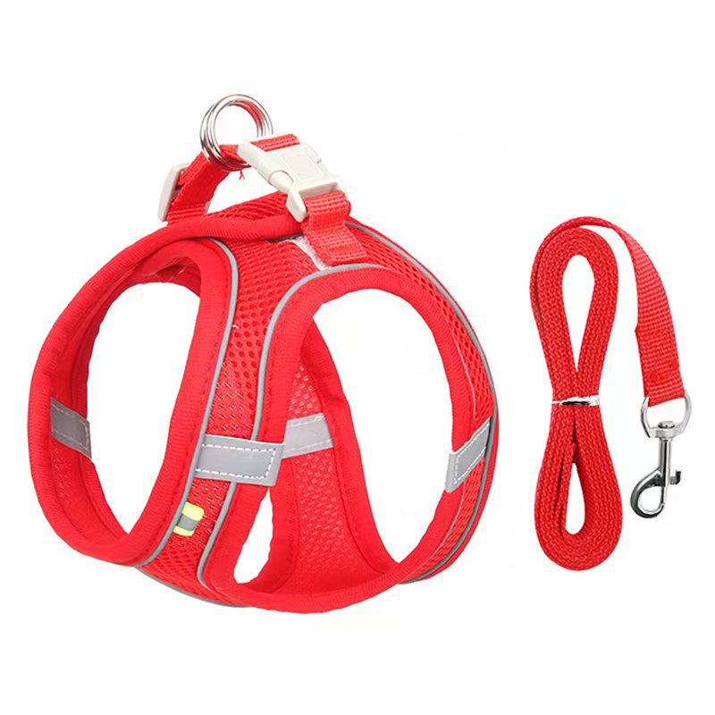 Breathable Mesh Reflective Pet Harness Adjustable Universal Cat Dog Set