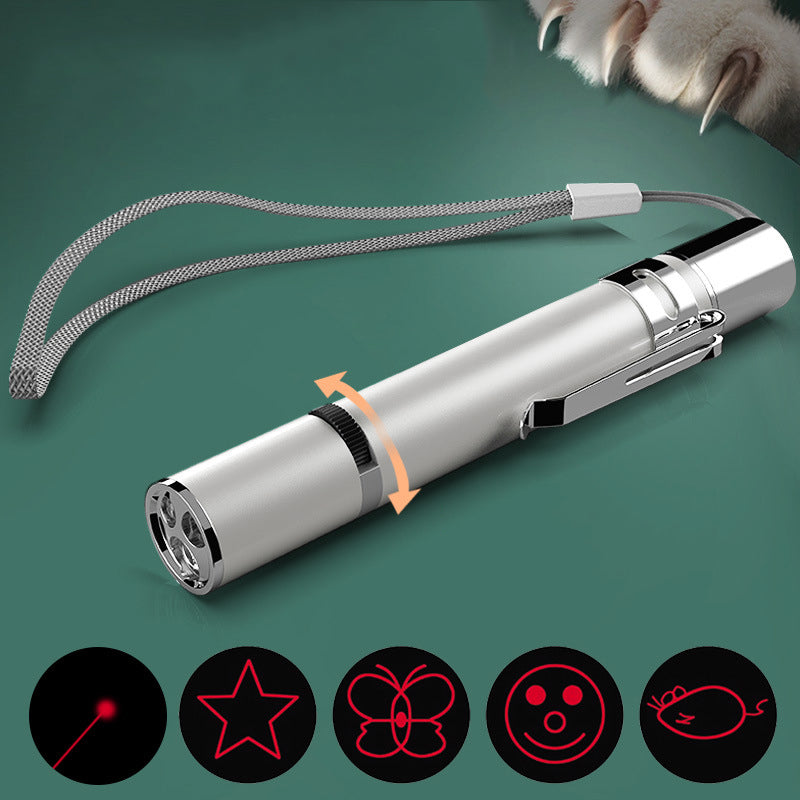 USB Rechargeable Interactive Laser Toy — 5-Mode Pet Chase Light
