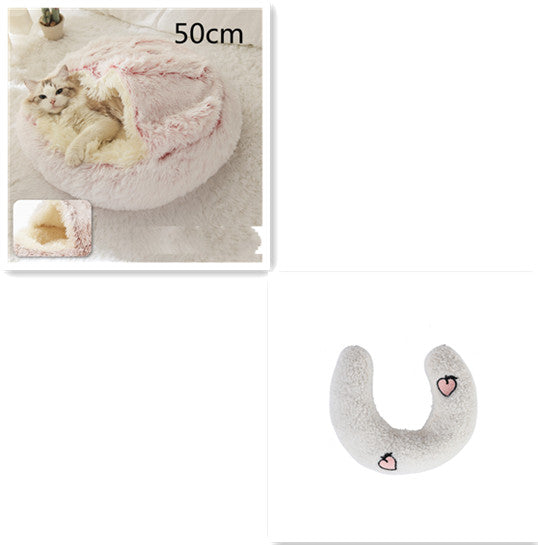 2 In 1 Plush Winter Pet Bed Warm Cozy