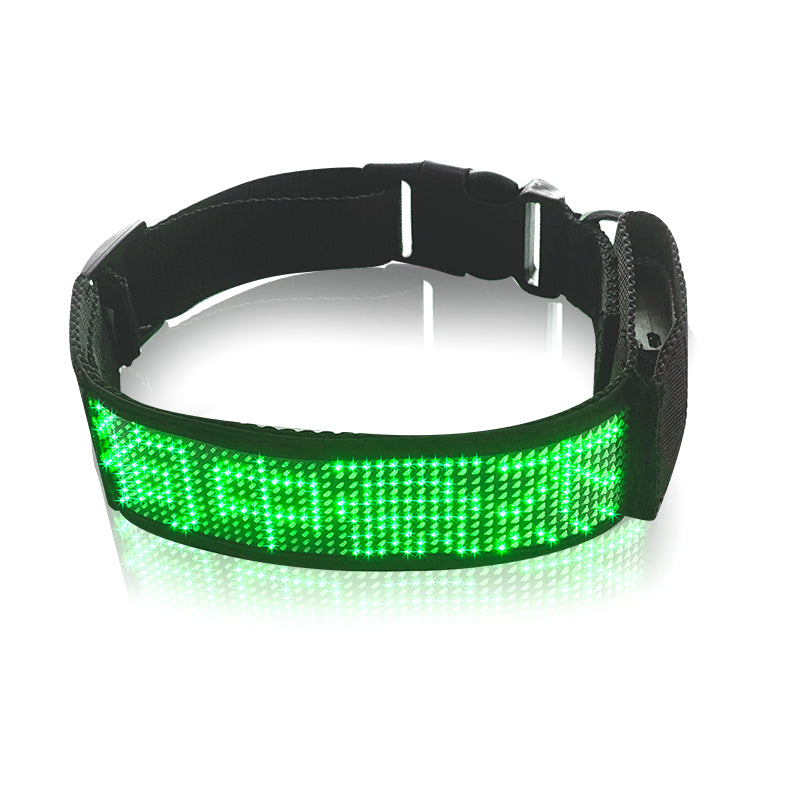 Smart LED Luminous Pet Collar App-Controlled Music Rhythm Rechargeable Safety