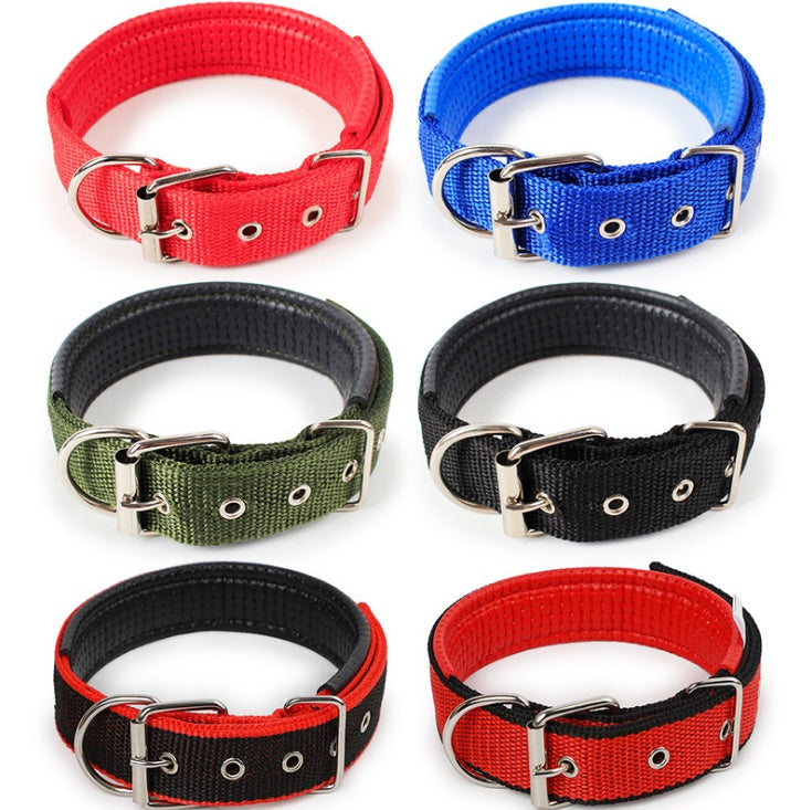 Padded Nylon Pet Collar Soft Foam Polypropylene Adjustable Comfort Dogs