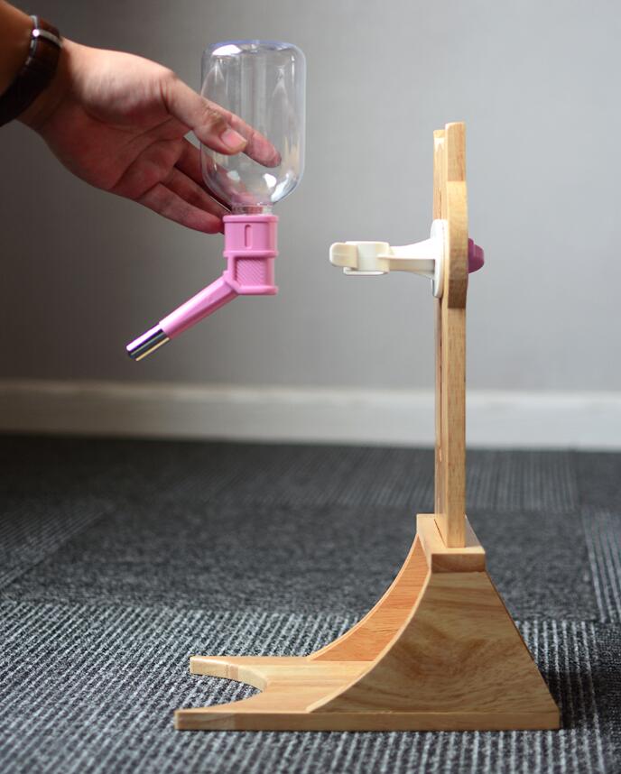 Bamboo Oak Pet Water Holder 300ml Stylish Practical Hydration Dispenser