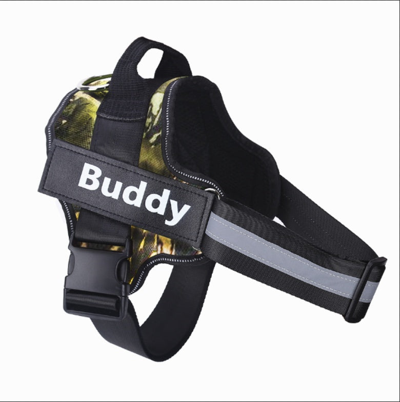 Personalized No-Pull Reflective Dog Harness Breathable Adjustable Pet Vest