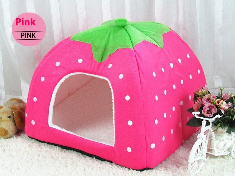 Luxury Soft Pet House Hand-Stitched Cotton Indoor Dog Cat Bed