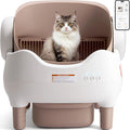 Open Automatic PVC Cat Litter Box Deodorizing White Kit