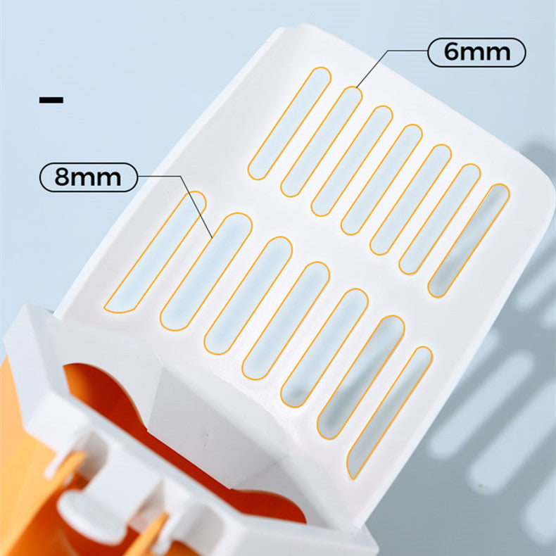 Self-Cleaning Closed Cat Litter Scoop PP Yellow Grey L