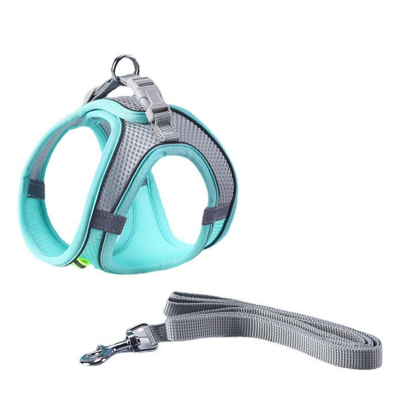 Breathable Mesh Reflective Pet Harness Adjustable Universal Cat Dog Set