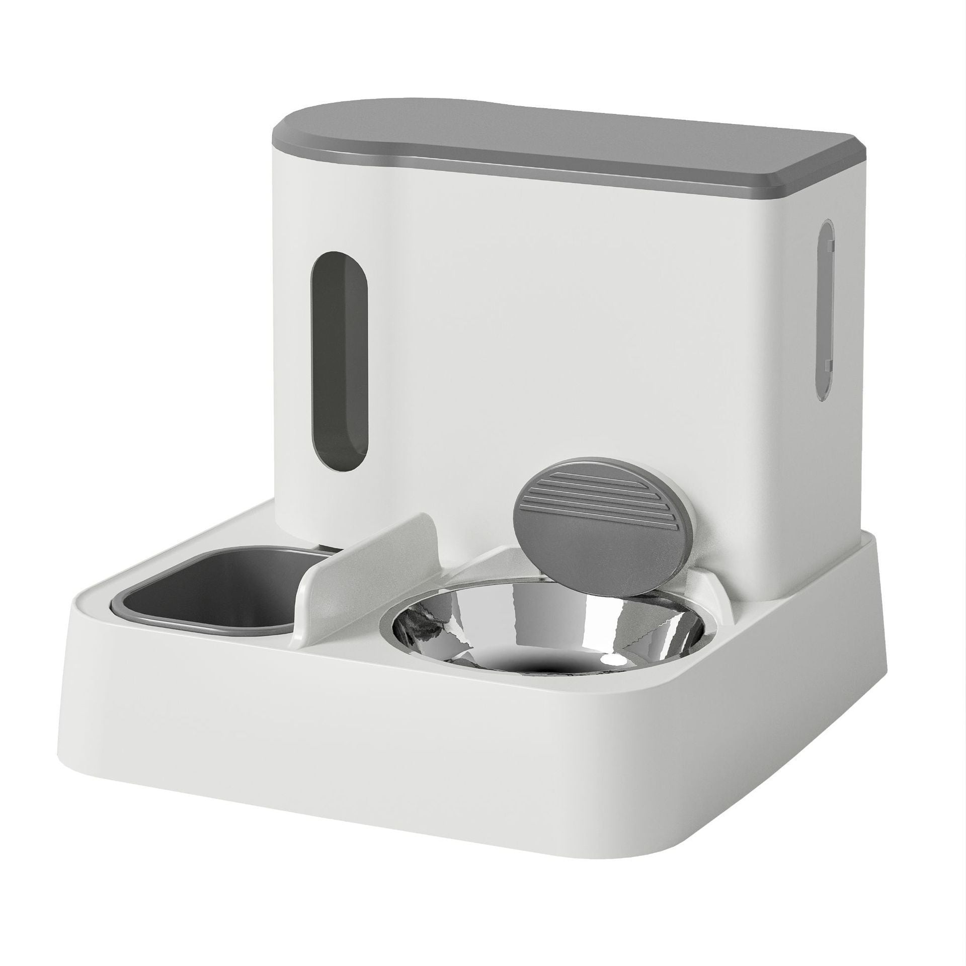 Automatic Cat Feeder Water Dispenser Integrated Double Bowl System