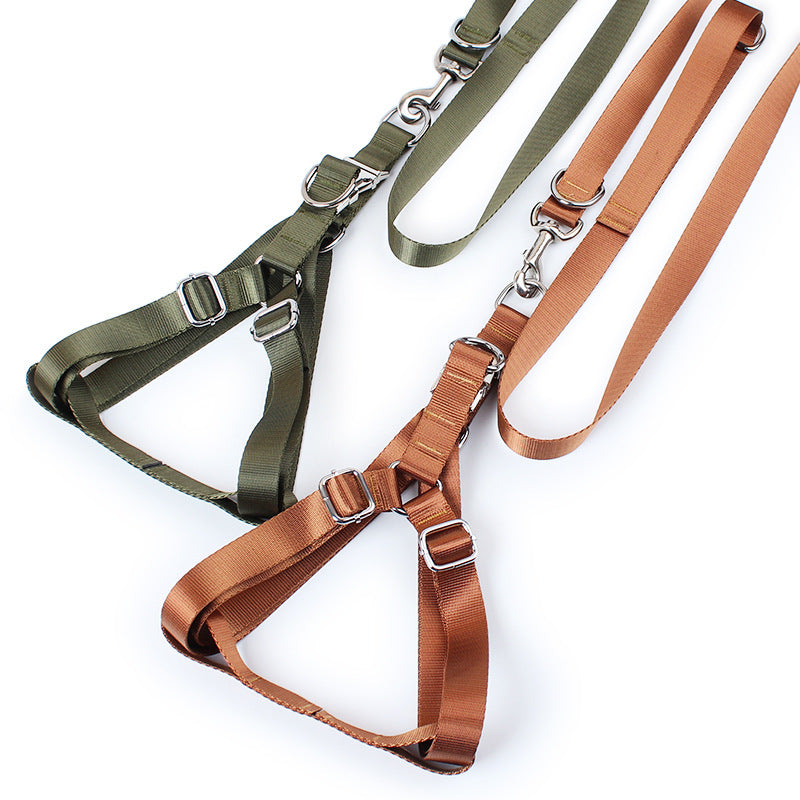 Golden Wool Edged Retractable Polyester Leash Large Dog Husky Shepherd