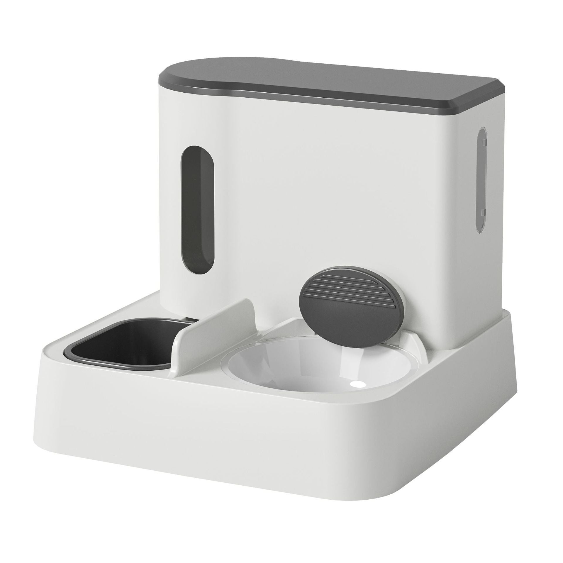 Automatic Cat Feeder Water Dispenser Integrated Double Bowl System