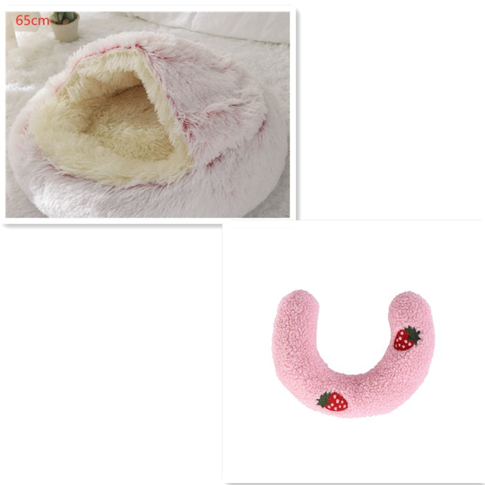 2 In 1 Plush Winter Pet Bed Warm Cozy