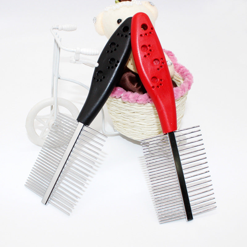 Double Row Pet Grooming Comb For Shedding Detangling Comfort