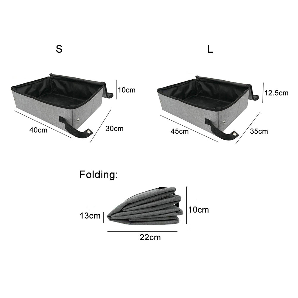 Foldable Waterproof Cat Litter Box Lid S/M/L Privacy