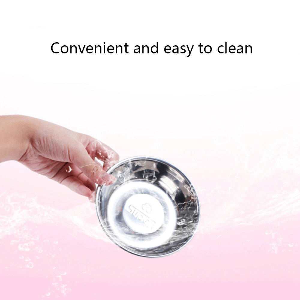 Classic Stainless Steel Melamine Pet Bowl Non-Slip Round Feeder