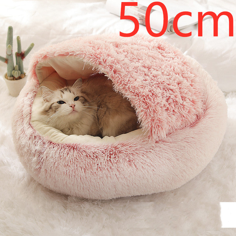 2 In 1 Plush Winter Pet Bed Warm Cozy