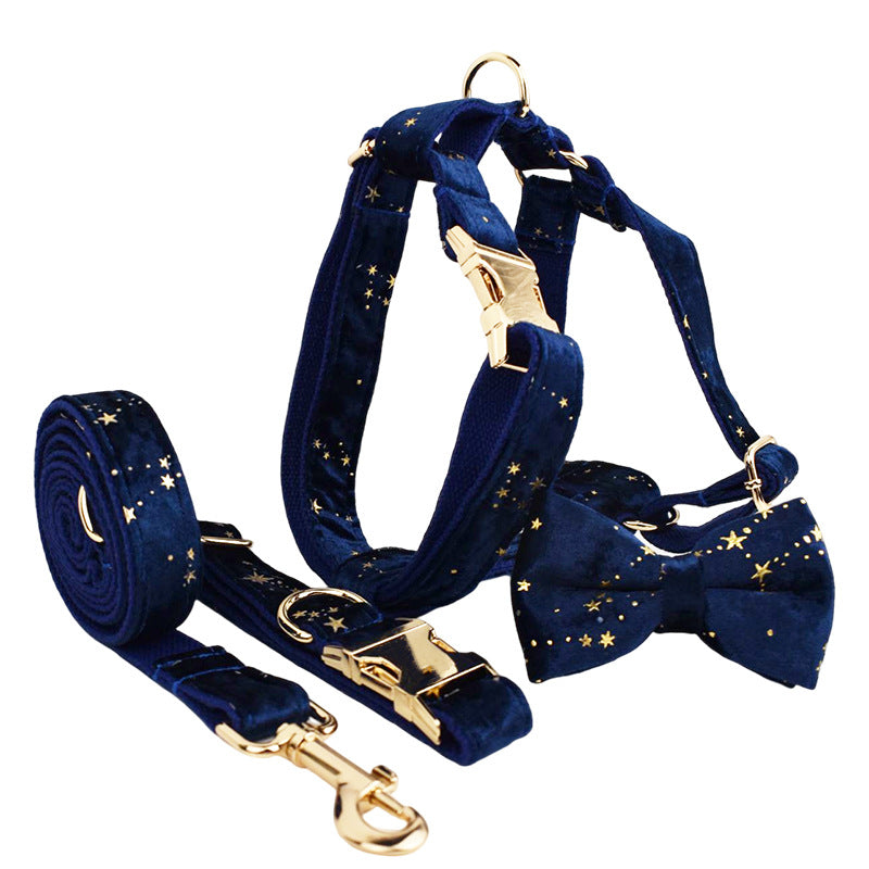 Fabric Dog Collar Leash Set